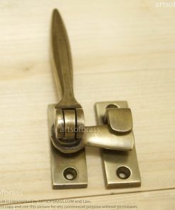 Vintage Solid Brass Door LATCH LOCK Handle Safe Fast Gate Door Lock 15 e DSC1877 resize