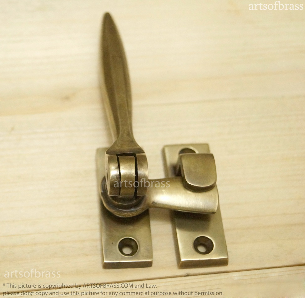 Vintage Solid Brass Door LATCH LOCK Handle Safe Fast Gate Door Lock 8 Vintage Solid Brass Door LATCH LOCK Handle Safe Fast Gate Door Lock - Image 6