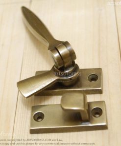 Vintage Solid Brass Door LATCH LOCK Handle Safe Fast Gate Door Lock 17 e DSC1883 resize
