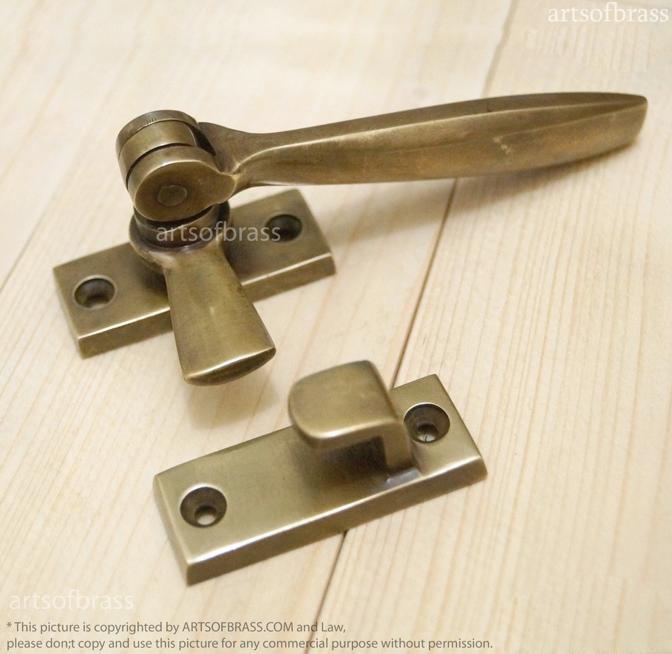 Vintage Solid Brass Door LATCH LOCK Handle Safe Fast Gate Door Lock 9 Vintage Solid Brass Door LATCH LOCK Handle Safe Fast Gate Door Lock - Image 7