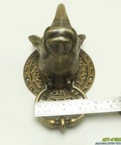 african style brass rhino head door knocker