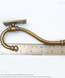 Brass Wall Coat Hook 6.50" – Solid Brass Antique Hook Set of 2 11 vintage brass hook strong wall mount coat hanger