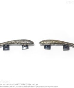 brass fish handle kitchen drawer pull
