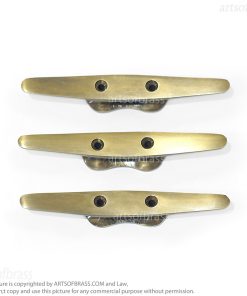 5.51" Solid Brass Boat Cleat Hook – Nautical Heavy Duty Hook Decor 17 nautical wall hook brass boat cleat design