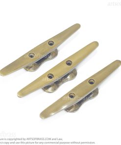 5.51" Solid Brass Boat Cleat Hook – Nautical Heavy Duty Hook Decor 20 beach house wall hook brass cleat decor