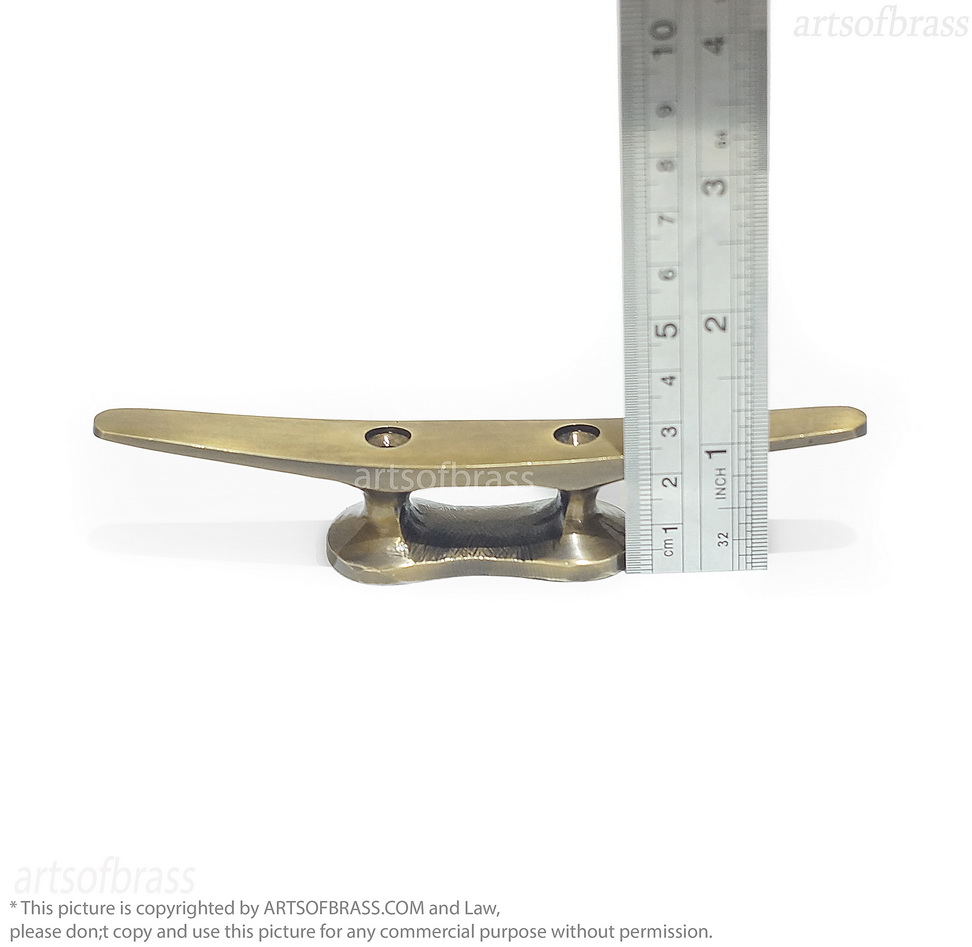 5.51" Solid Brass Boat Cleat Hook – Nautical Heavy Duty Hook Decor 13 retro boat cleat hook marine hardware brass