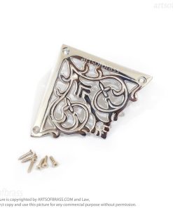 decorative brass corner guard vintage flower design furniture protector