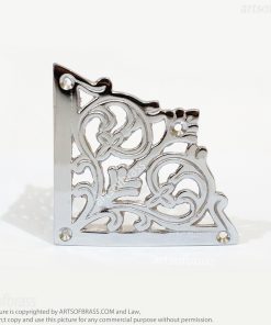 solid brass floral corner protector hardware set