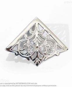solid brass floral corner protector hardware set