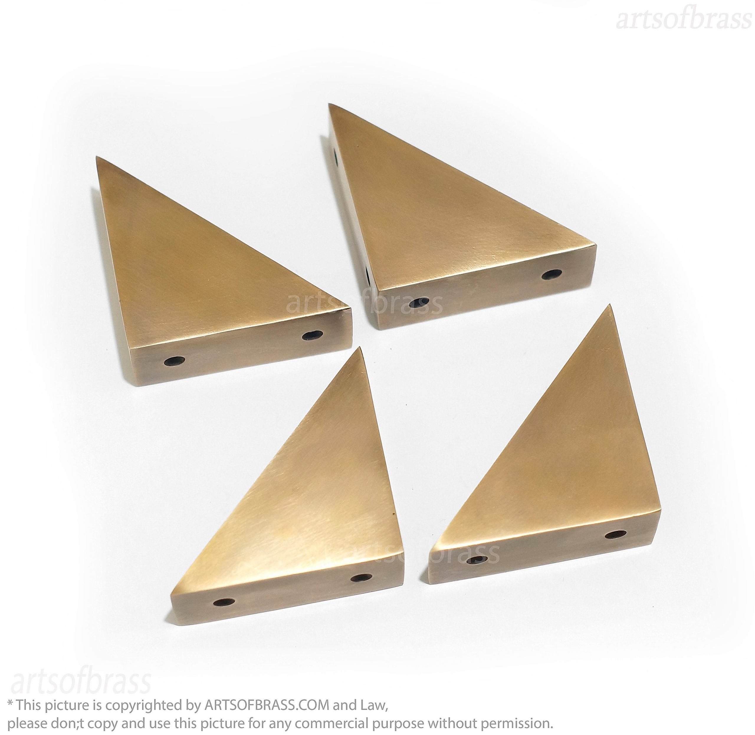 2.36" Solid Brass Corner Protector Bracket – Decorative Table Guard for Trunks & Benches 6 vintage brass trunk corner protector decorative hardware