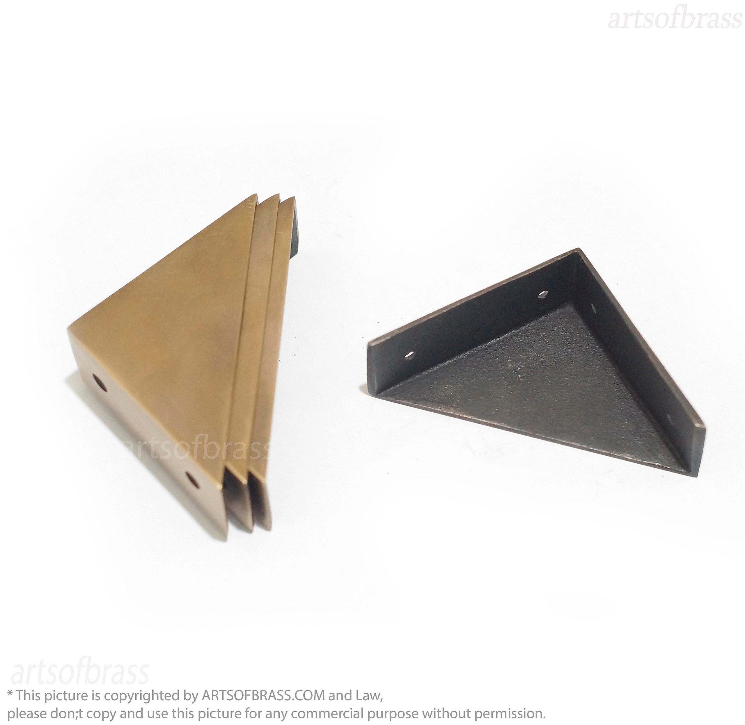2.36" Solid Brass Corner Protector Bracket – Decorative Table Guard for Trunks & Benches 7 2.36" Solid Brass Corner Protector Bracket – Decorative Table Guard for Trunks & Benches - Image 5