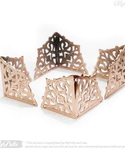 brass box corner protector vintage floral design