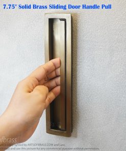 Elegant 7.75" Solid Brass Sliding Door Handle Pull – Vintage Barn Door Hardware 23 luxury antique brass sliding door handle pull hardware