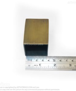 Solid Brass Square Leg Tips for Furniture – Set of 4 21 Brass square leg caps for cabinet restoration