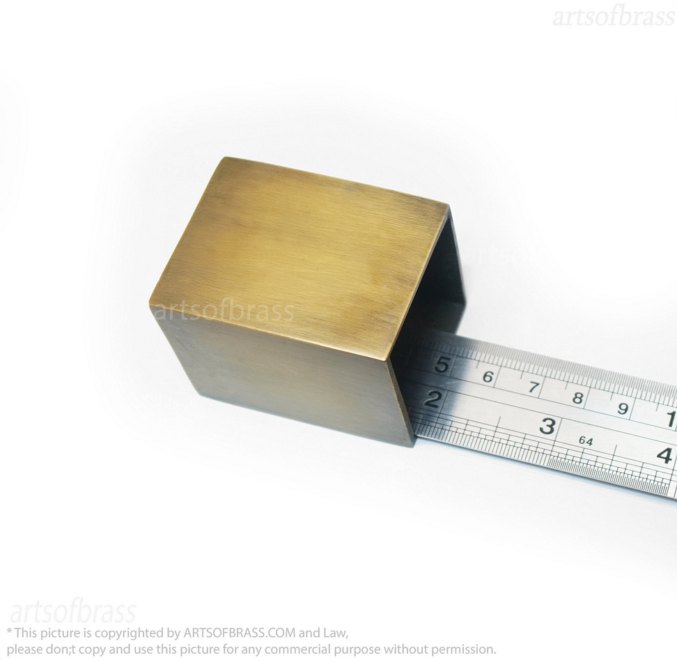 Solid Brass Square Leg Tips for Furniture – Set of 4 11 Vintage style solid brass square furniture feet