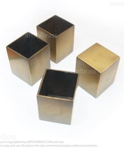 Solid Brass Square Leg Tips for Furniture – Set of 4 15 Premium solid brass square furniture foot covers