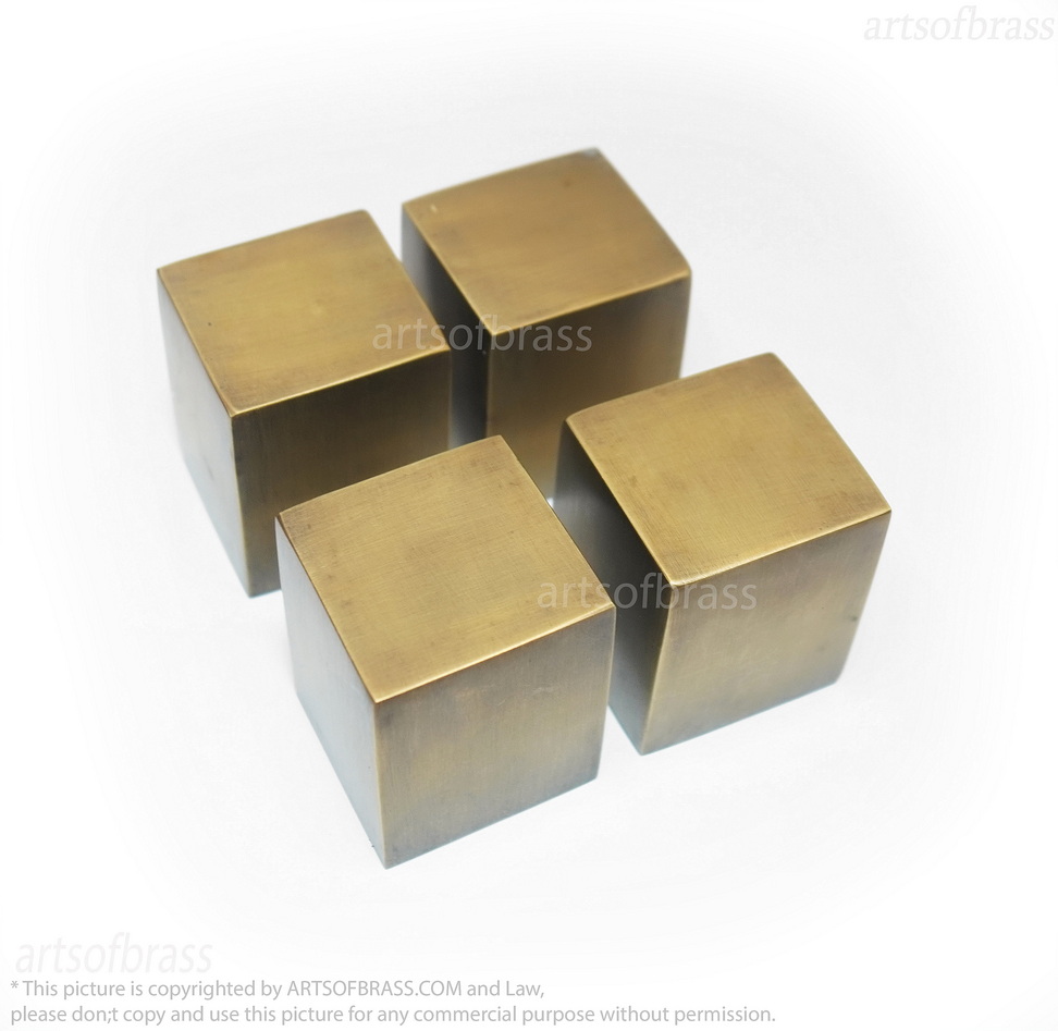 Solid Brass Square Leg Tips for Furniture – Set of 4 2 Solid brass square table leg caps for furniture