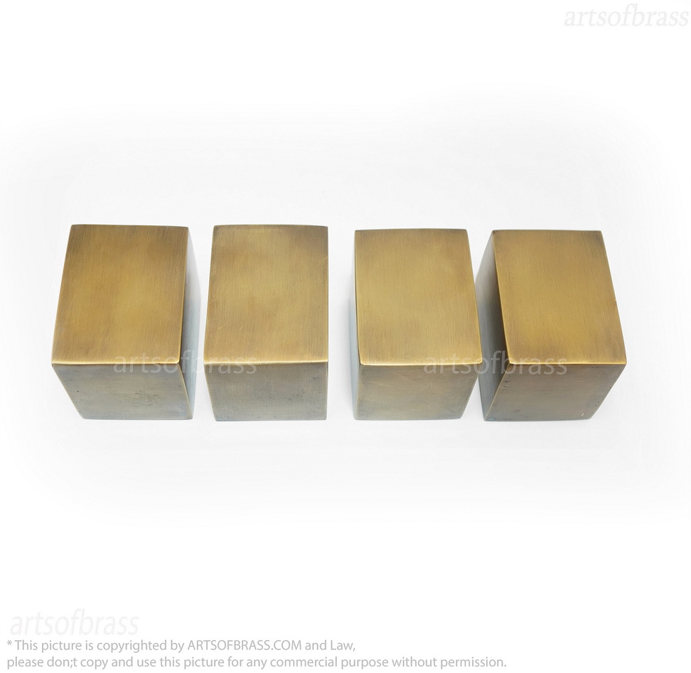 Solid Brass Square Leg Tips for Furniture – Set of 4 5 Decorative brass leg tips for kitchen island furniture