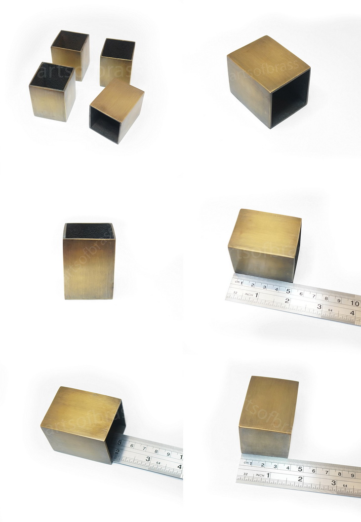 Solid Brass Square Leg Tips for Furniture – Set of 4 12 Elegant brass furniture foot covers for home décor