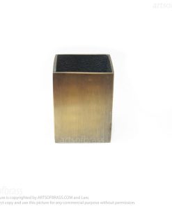 Solid Brass Square Leg Tips for Furniture – Set of 4 17 Solid brass cabinet leg foot covers square design