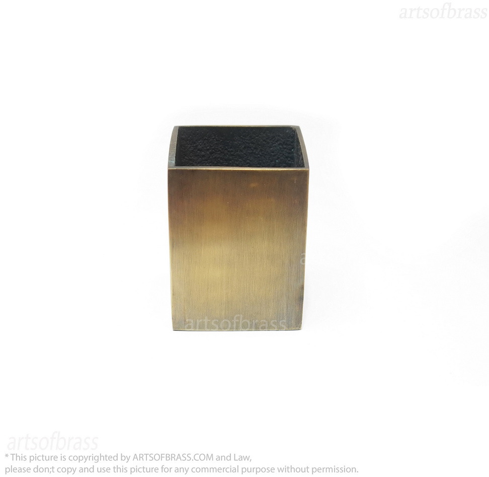 Solid Brass Square Leg Tips for Furniture – Set of 4 6 Solid brass cabinet leg foot covers square design
